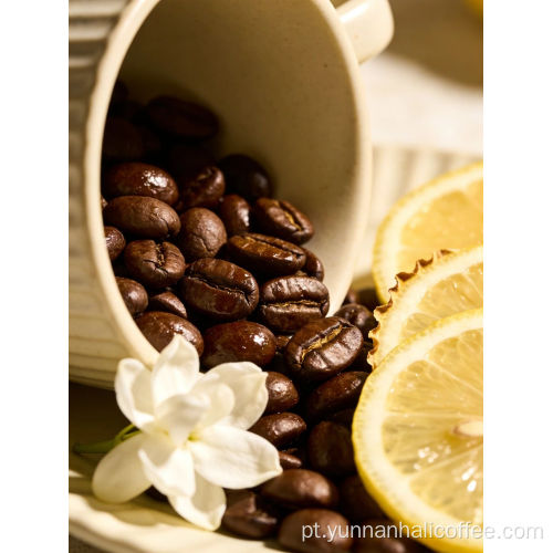 Flor Jasmim Grãos de café